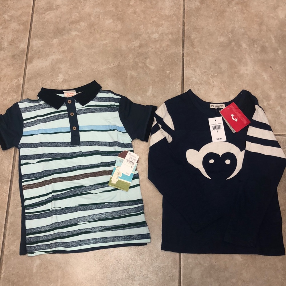 2 piece top bundle boys size 5 Appaman + Fore Axel & Hudson from Neiman Marcus